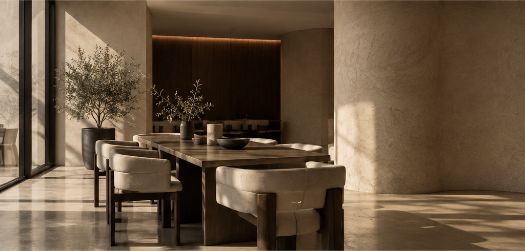 AI-generated warm contemporary interior